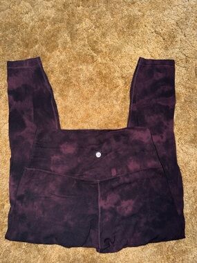 Lululemon Red Tie-Dye Leggings